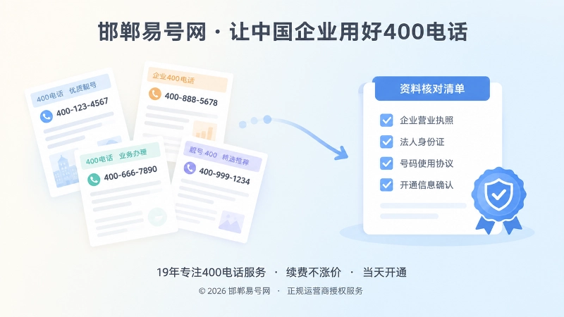 抽象场景式扁平插画：零散宣传页与资料核对清单相连，代表选号从偏好转向可核验